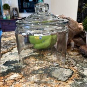 Clear Glass Canister with Lid - Large Kitchen Jar